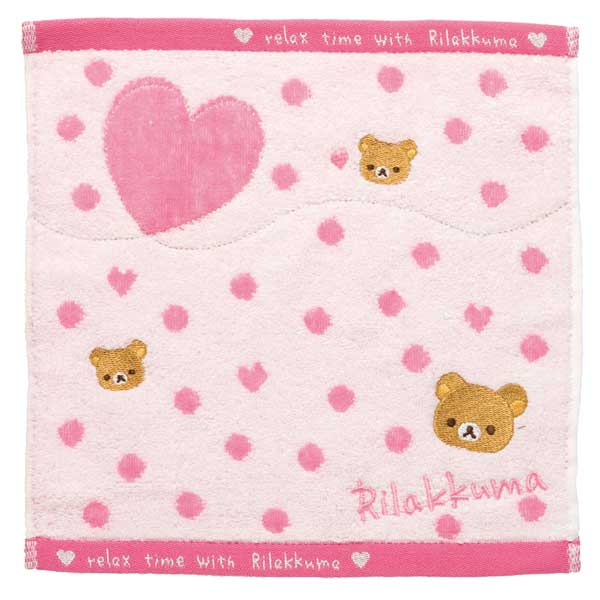 小毛巾（粉紅色懶懶熊）